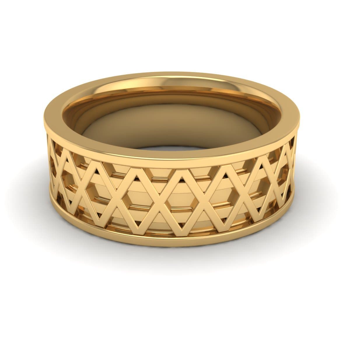 8.0 mm Plain Wedding Band in 14KT, 18KT & Platinum