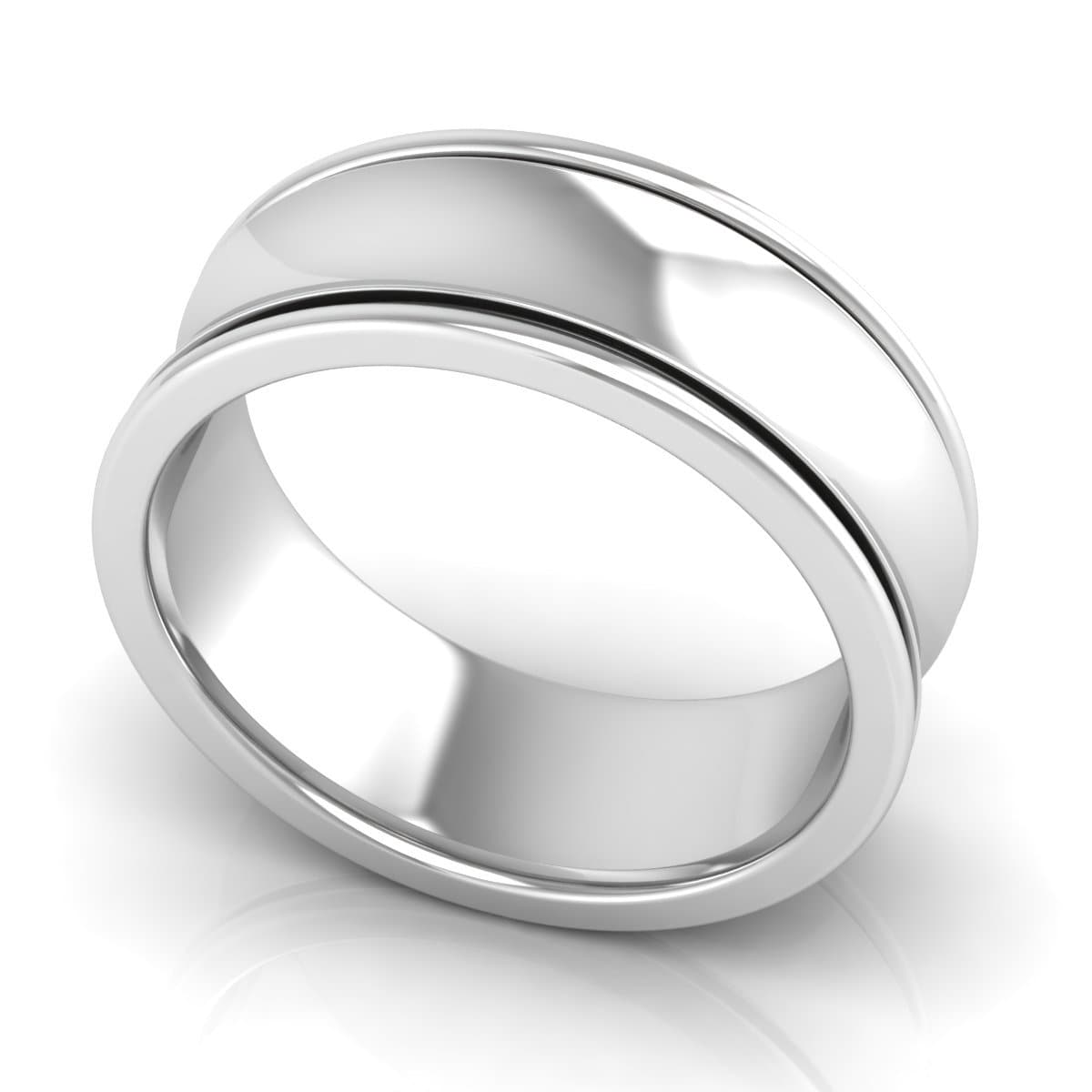 8.0 mm Plain Wedding Band in 14KT, 18KT & Platinum