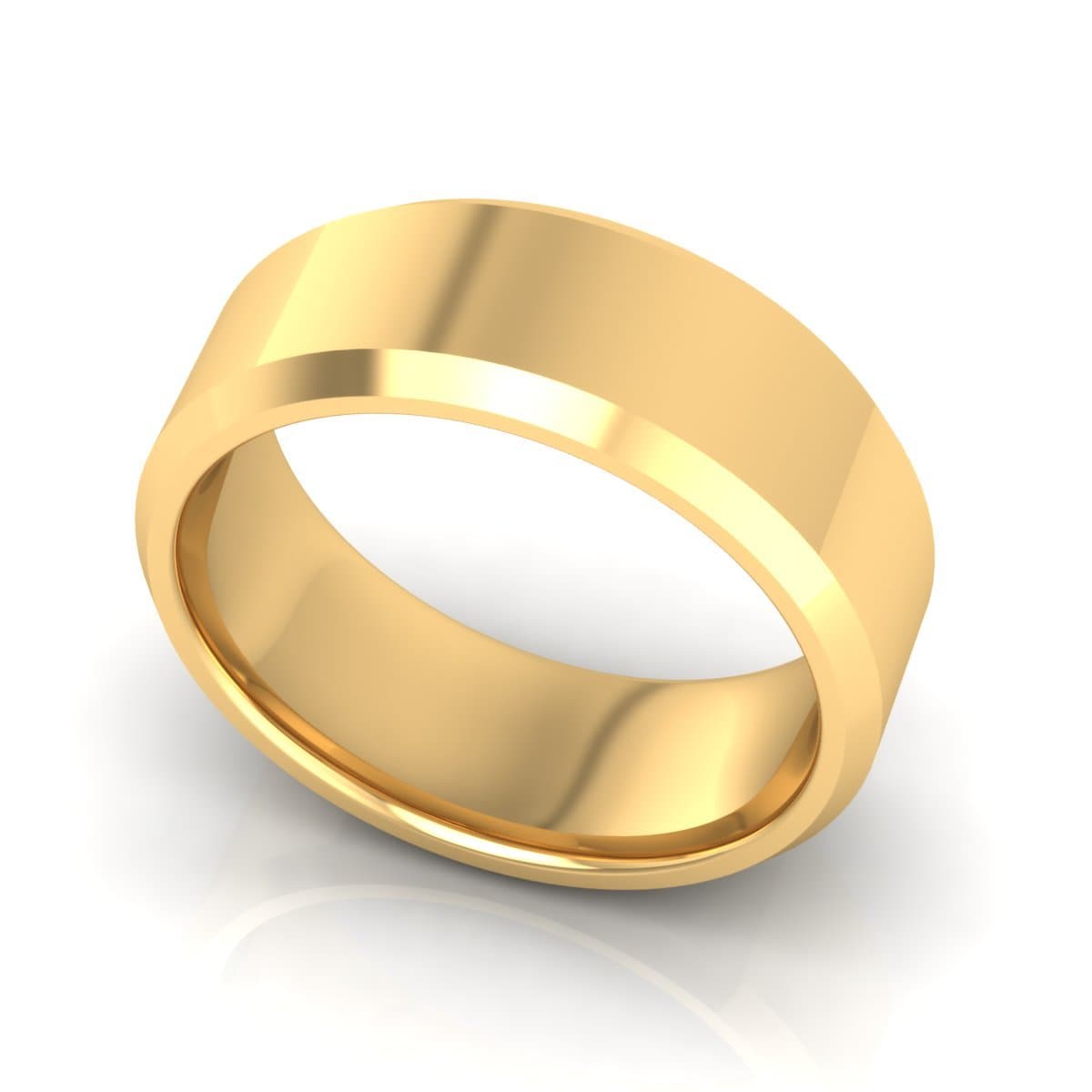 8.0 mm Plain Wedding Band in 14KT, 18KT & Platinum