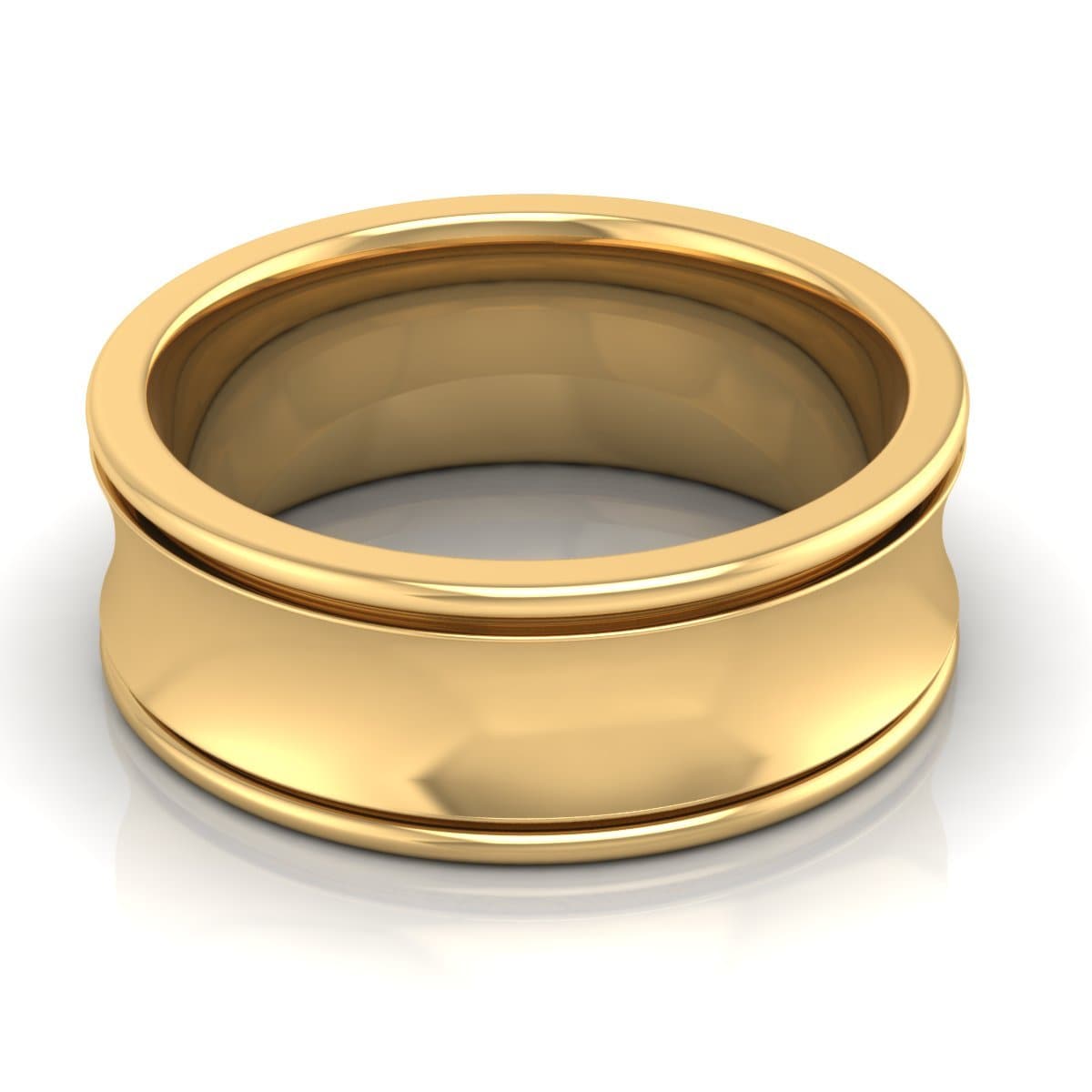 8.0 mm Plain Wedding Band in 14KT, 18KT & Platinum