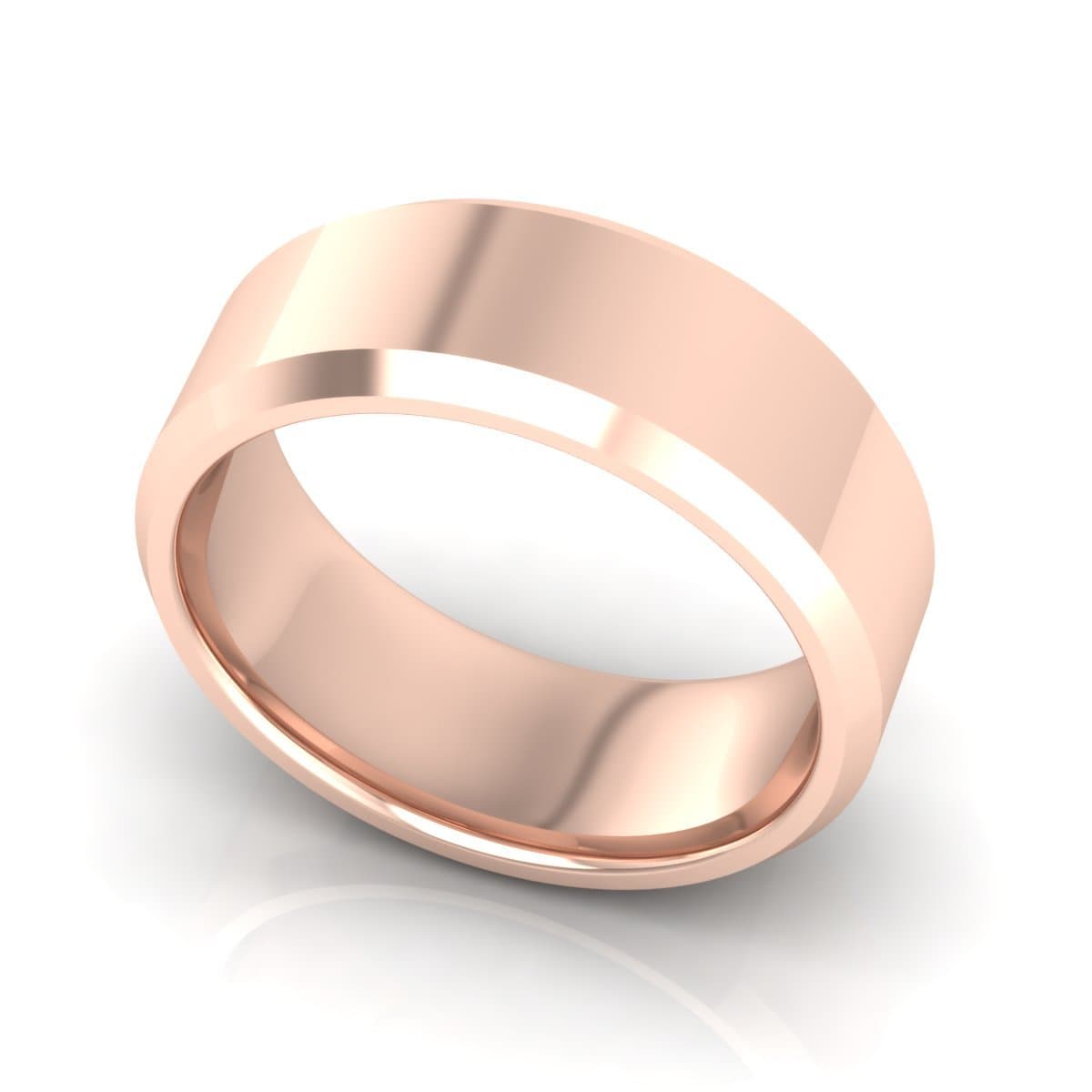 8.0 mm Plain Wedding Band in 14KT, 18KT & Platinum