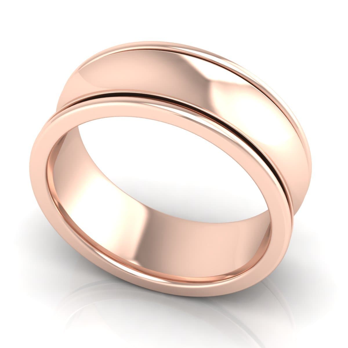 8.0 mm Plain Wedding Band in 14KT, 18KT & Platinum