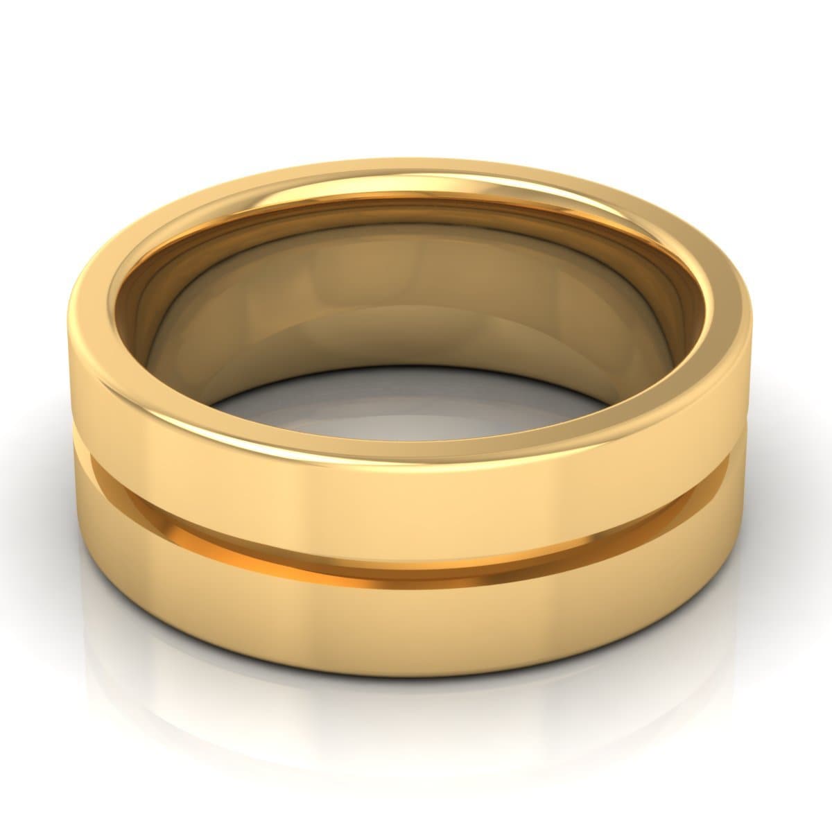 8.0 mm Plain Wedding Band in 14KT, 18KT & Platinum - Primestyle.com