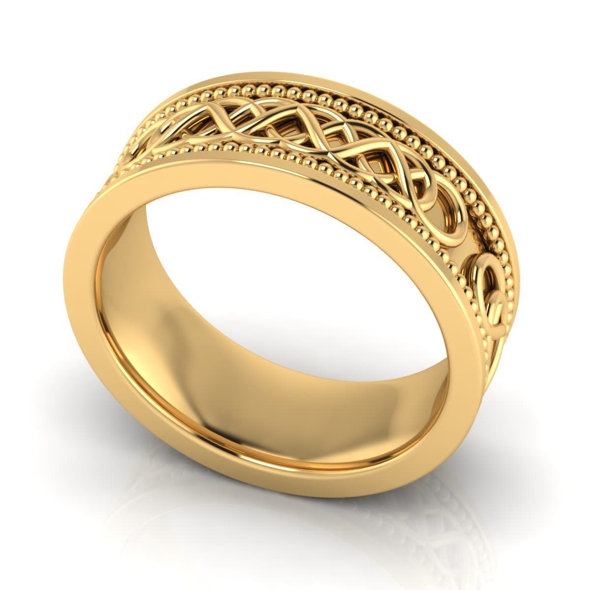 8.0 mm Plain Wedding Band in 14KT, 18KT & Platinum - Primestyle.com