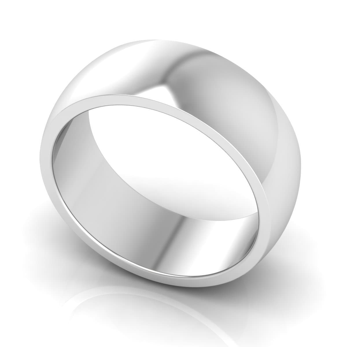 8.0 mm Plain Wedding Band in 14KT, 18KT & Platinum - Primestyle.com