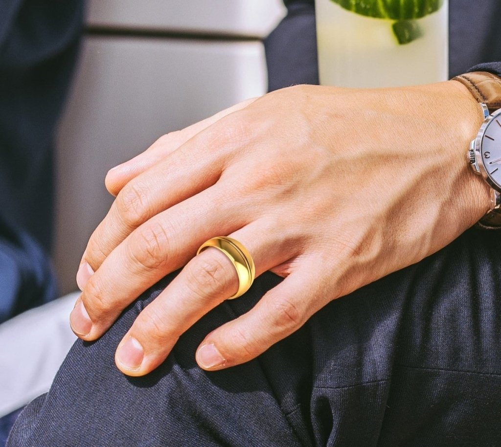 8.0 mm Plain Wedding Band in 14KT, 18KT & Platinum - Primestyle.com