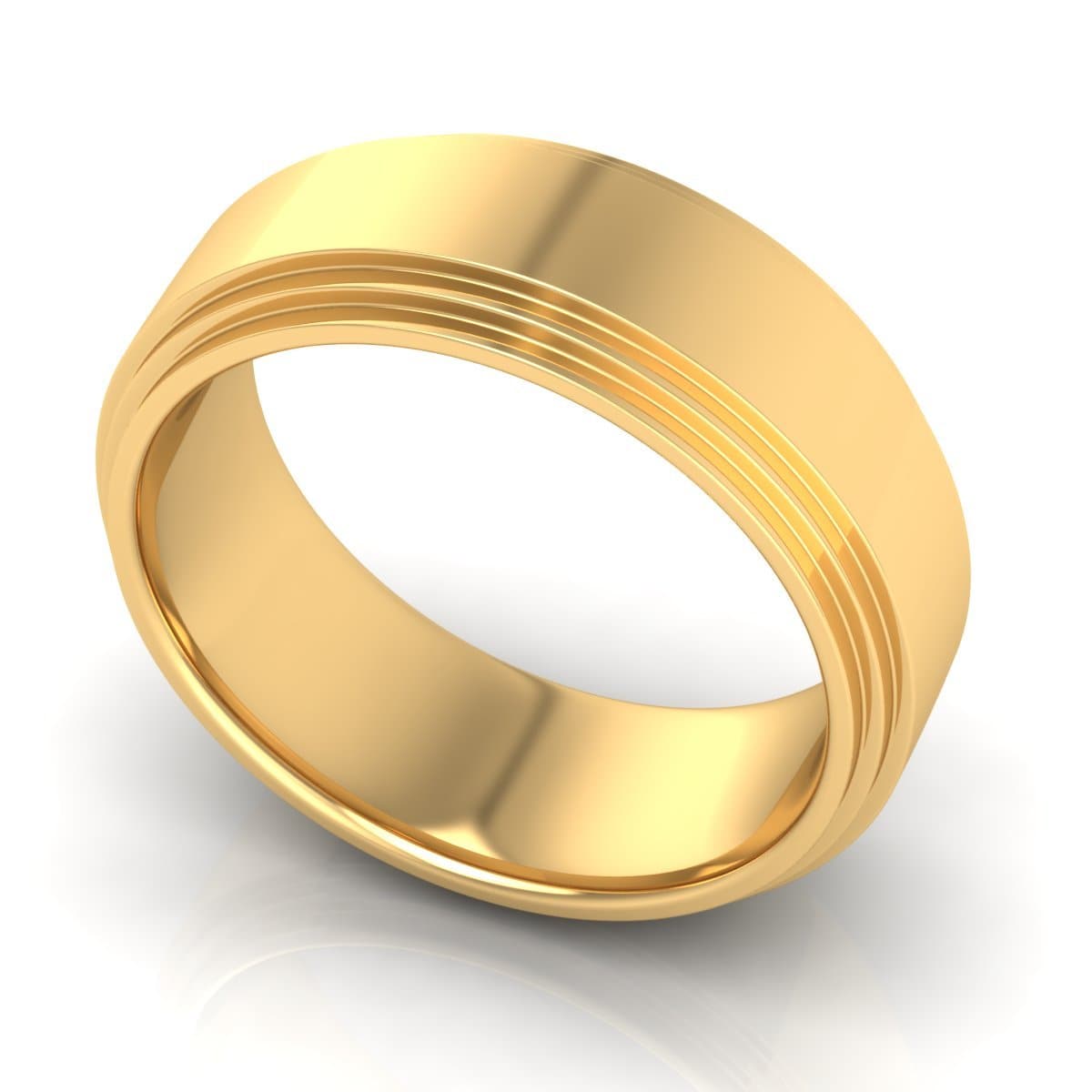 8.0 mm Plain Wedding Band in 14KT, 18KT & Platinum - Primestyle.com