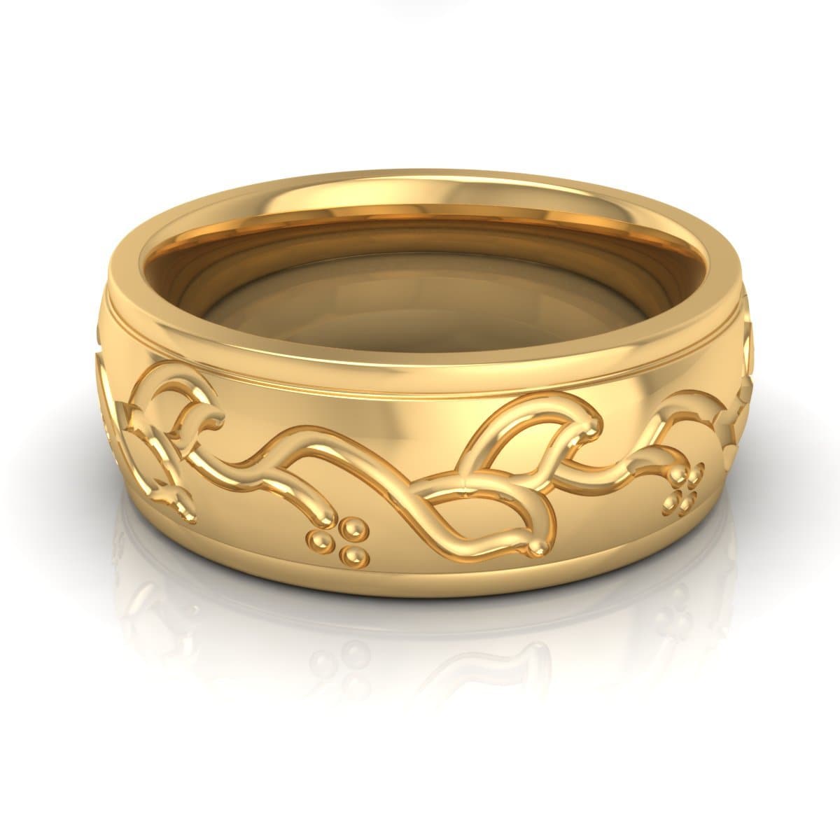 8.0 mm Plain Wedding Band in 14KT, 18KT & Platinum - Primestyle.com