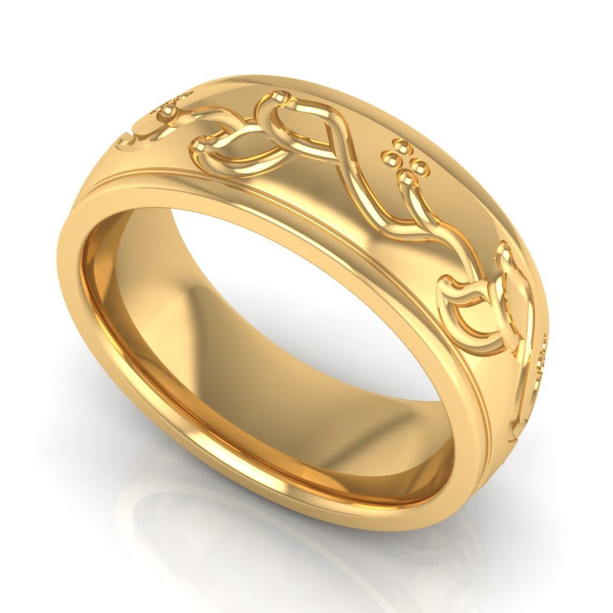 8.0 mm Plain Wedding Band in 14KT, 18KT & Platinum