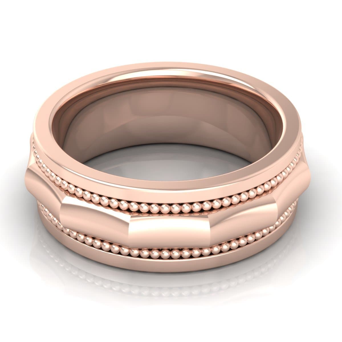 8.0 mm Plain Wedding Band in 14KT, 18KT & Platinum