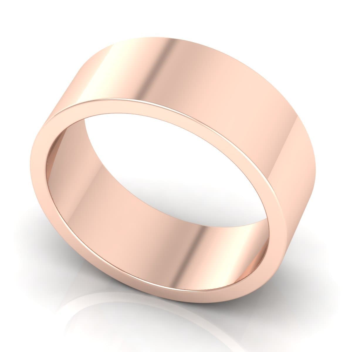 8.0 mm Plain Wedding Band in 14KT, 18KT & Platinum - Primestyle.com