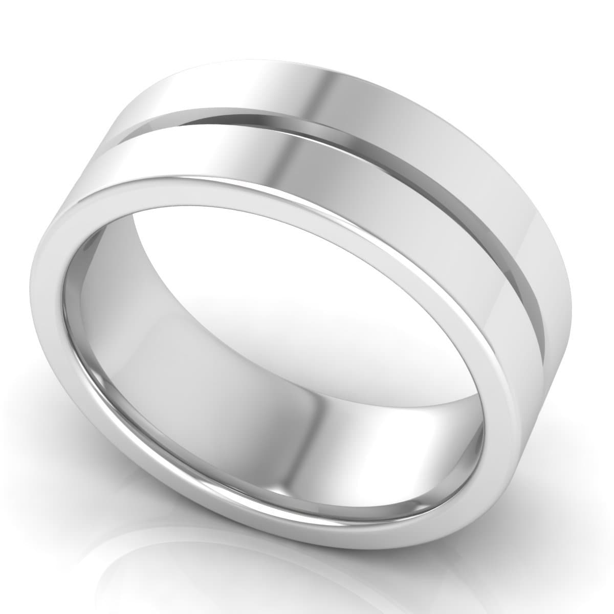 8.0 mm Plain Wedding Band in 14KT, 18KT & Platinum - Primestyle.com
