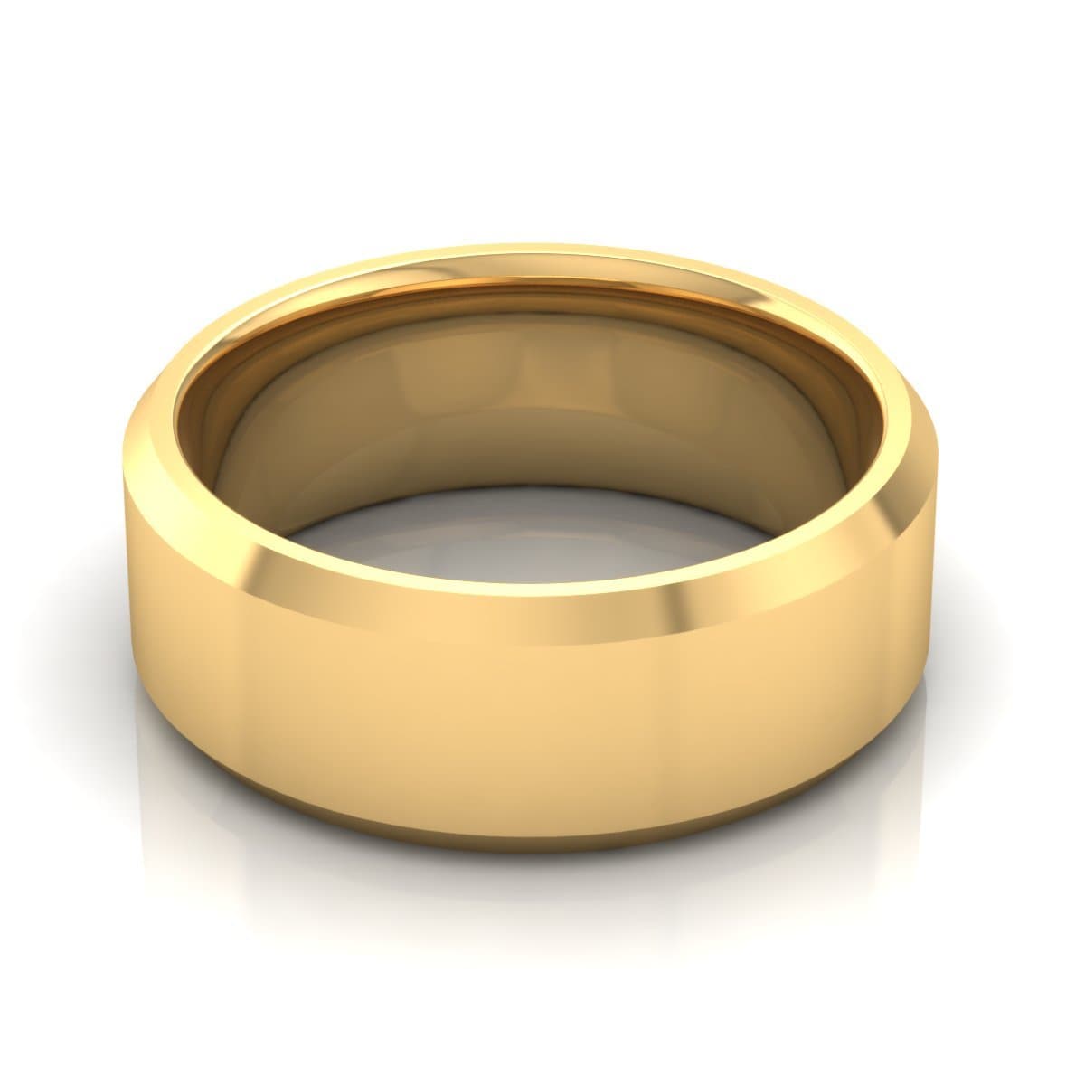 8.0 mm Plain Wedding Band in 14KT, 18KT & Platinum - Primestyle.com
