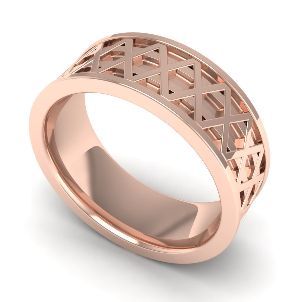 8.0 mm Plain Wedding Band in 14KT, 18KT & Platinum