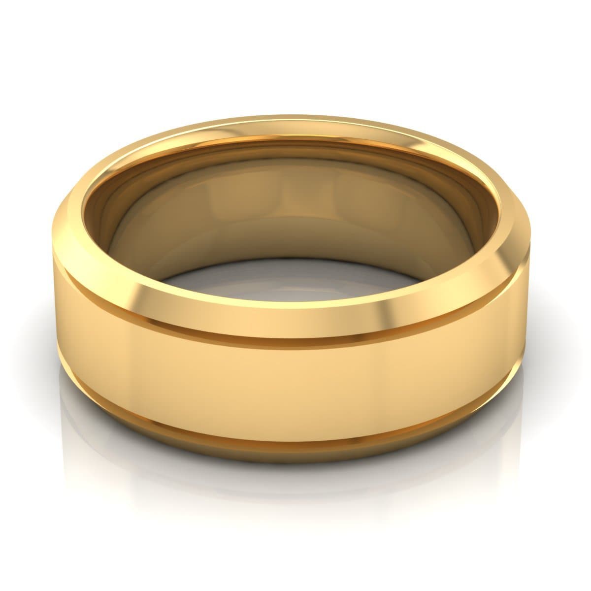 8.0 mm Plain Wedding Band in 14KT, 18KT & Platinum