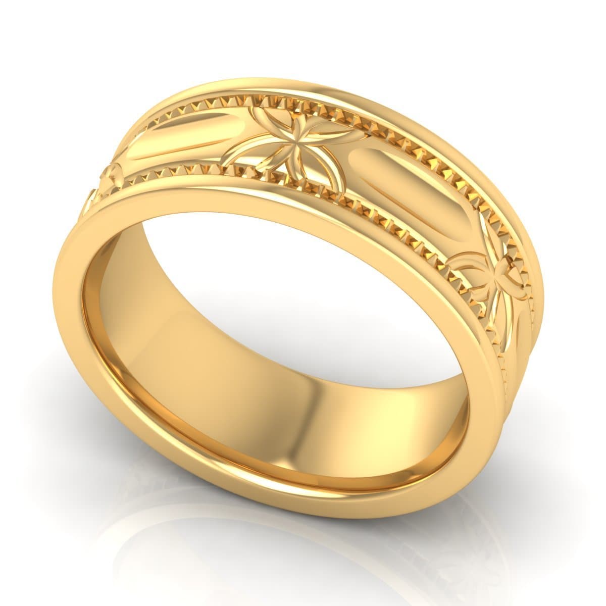 8.0 mm Plain Wedding Band in 14KT, 18KT & Platinum - Primestyle.com