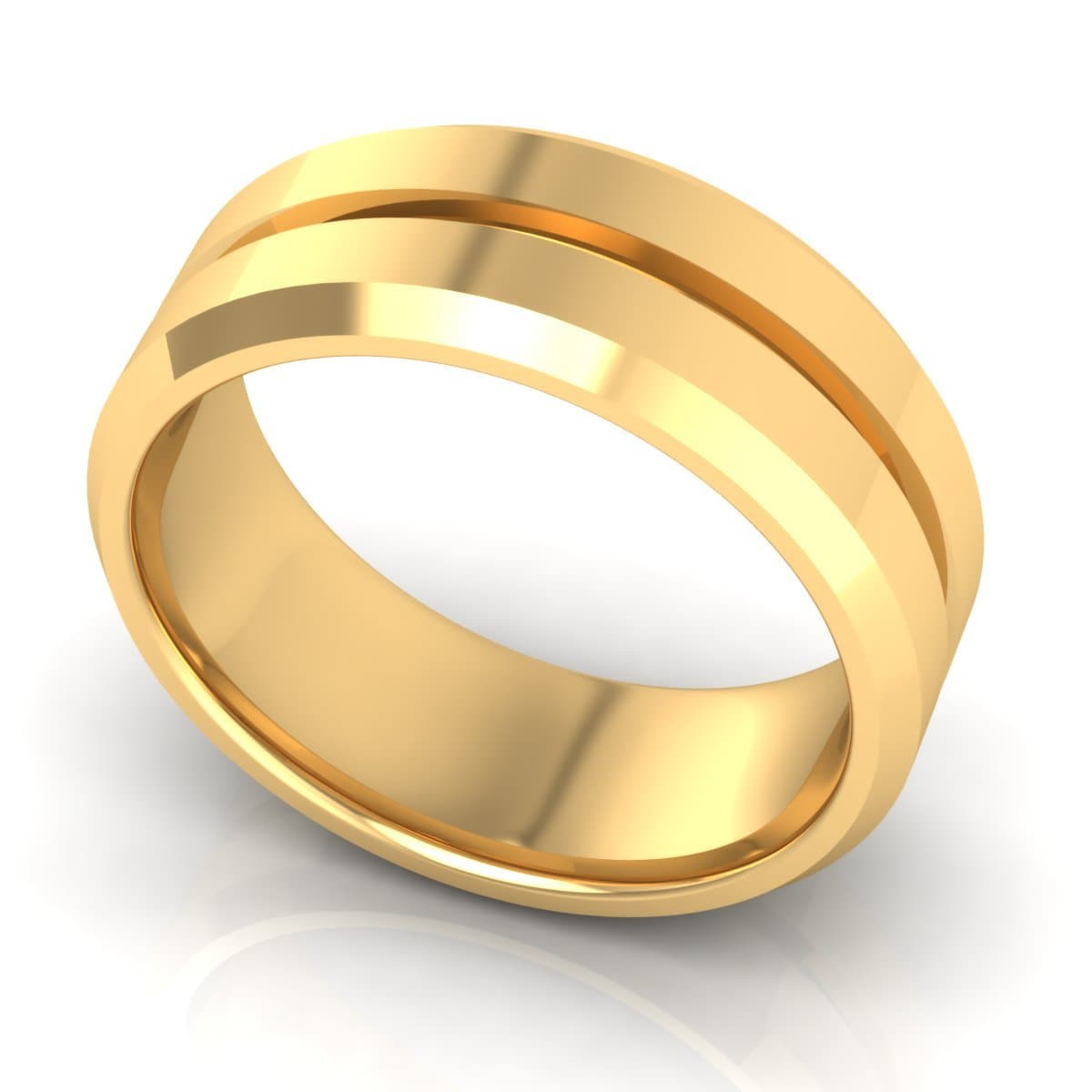 8.0 mm Plain Wedding Band in 14KT, 18KT & Platinum