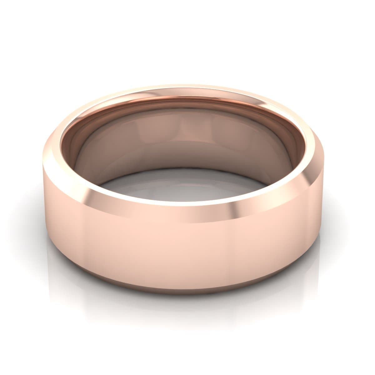 8.0 mm Plain Wedding Band in 14KT, 18KT & Platinum