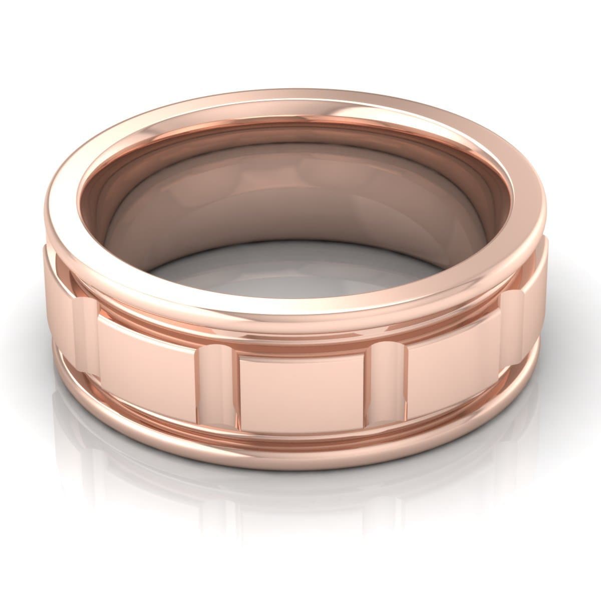 8.0 mm Plain Wedding Band in 14KT, 18KT & Platinum - Primestyle.com