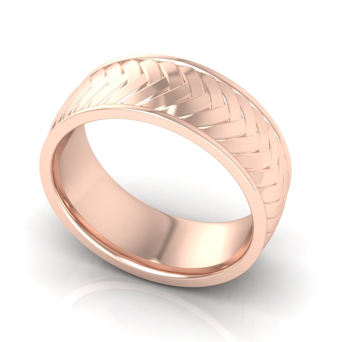 8.0 mm Plain Wedding Band in 14KT, 18KT & Platinum