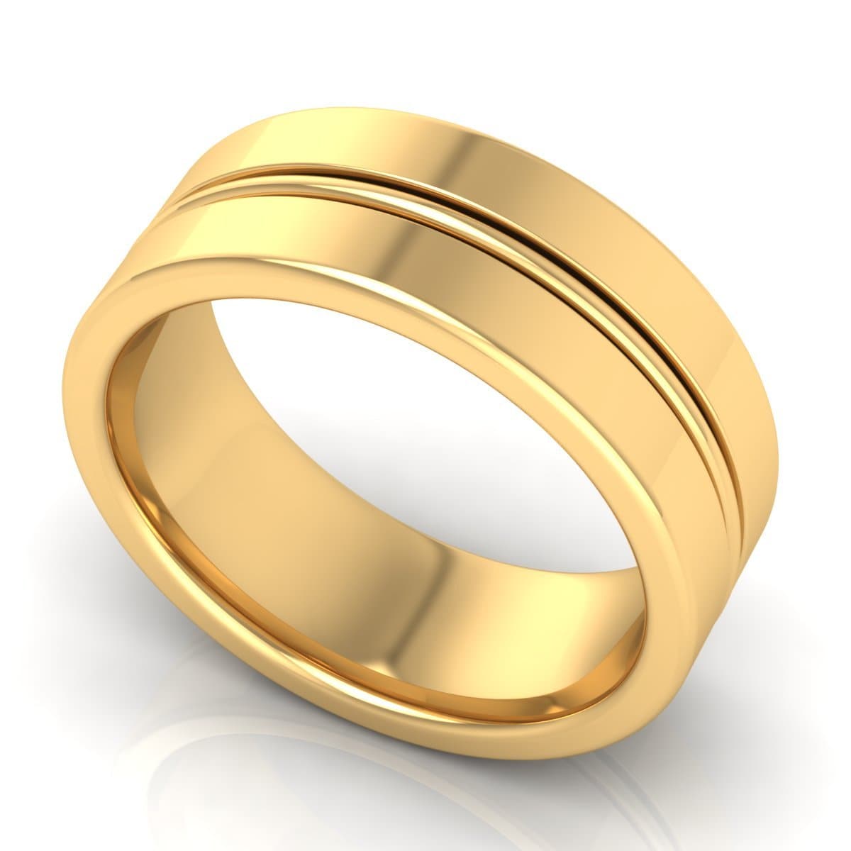 8.0 mm Plain Wedding Band in 14KT, 18KT & Platinum