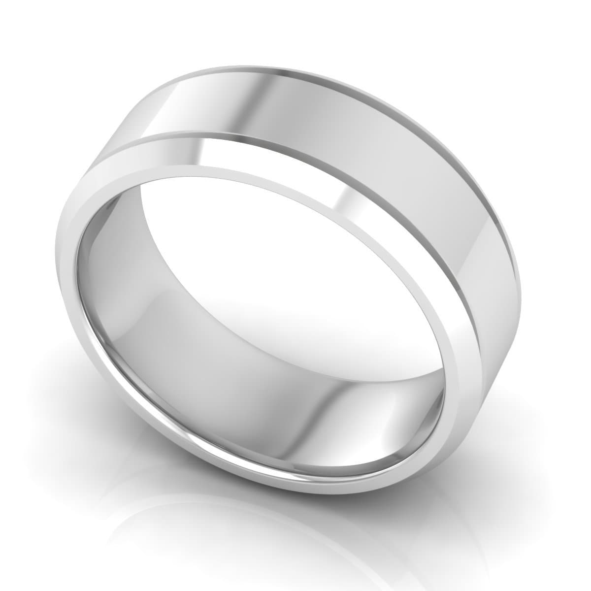 8.0 mm Plain Wedding Band in 14KT, 18KT & Platinum