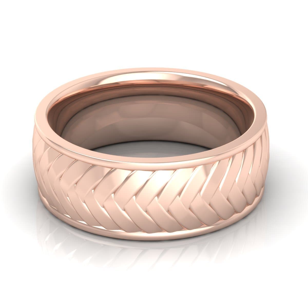 8.0 mm Plain Wedding Band in 14KT, 18KT & Platinum