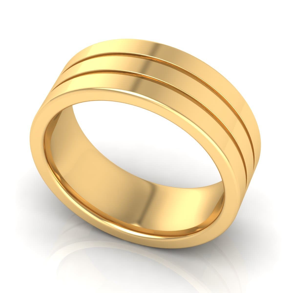 8.0 mm Plain Wedding Band in 14KT, 18KT & Platinum - Primestyle.com