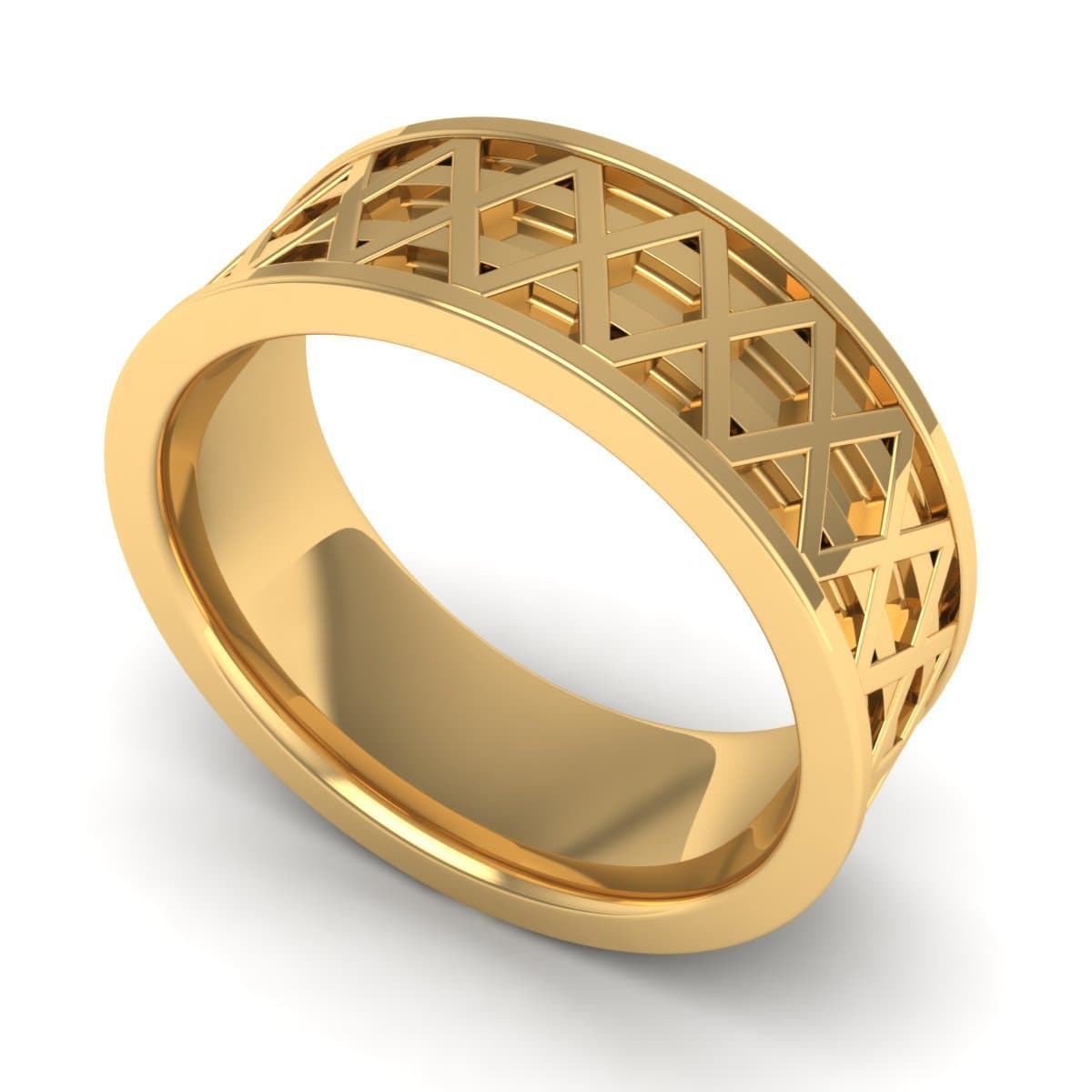 8.0 mm Plain Wedding Band in 14KT, 18KT & Platinum - Primestyle.com