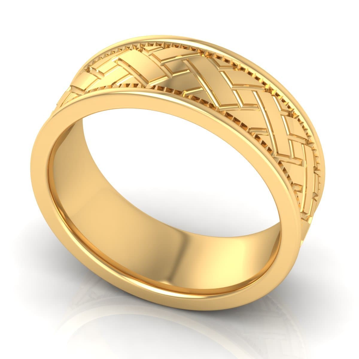 8.0 mm Plain Wedding Band in 14KT, 18KT & Platinum - Primestyle.com