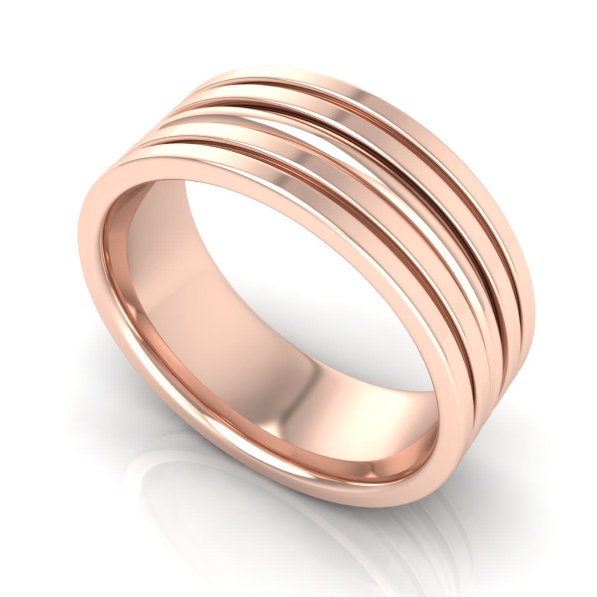 8.0 mm Plain Wedding Band in 14KT, 18KT & Platinum - Primestyle.com