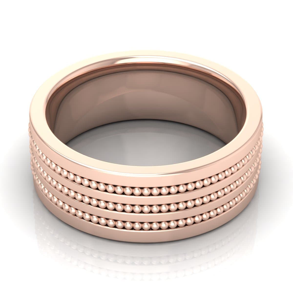 8.0 mm Plain Wedding Band in 14KT, 18KT & Platinum - Primestyle.com