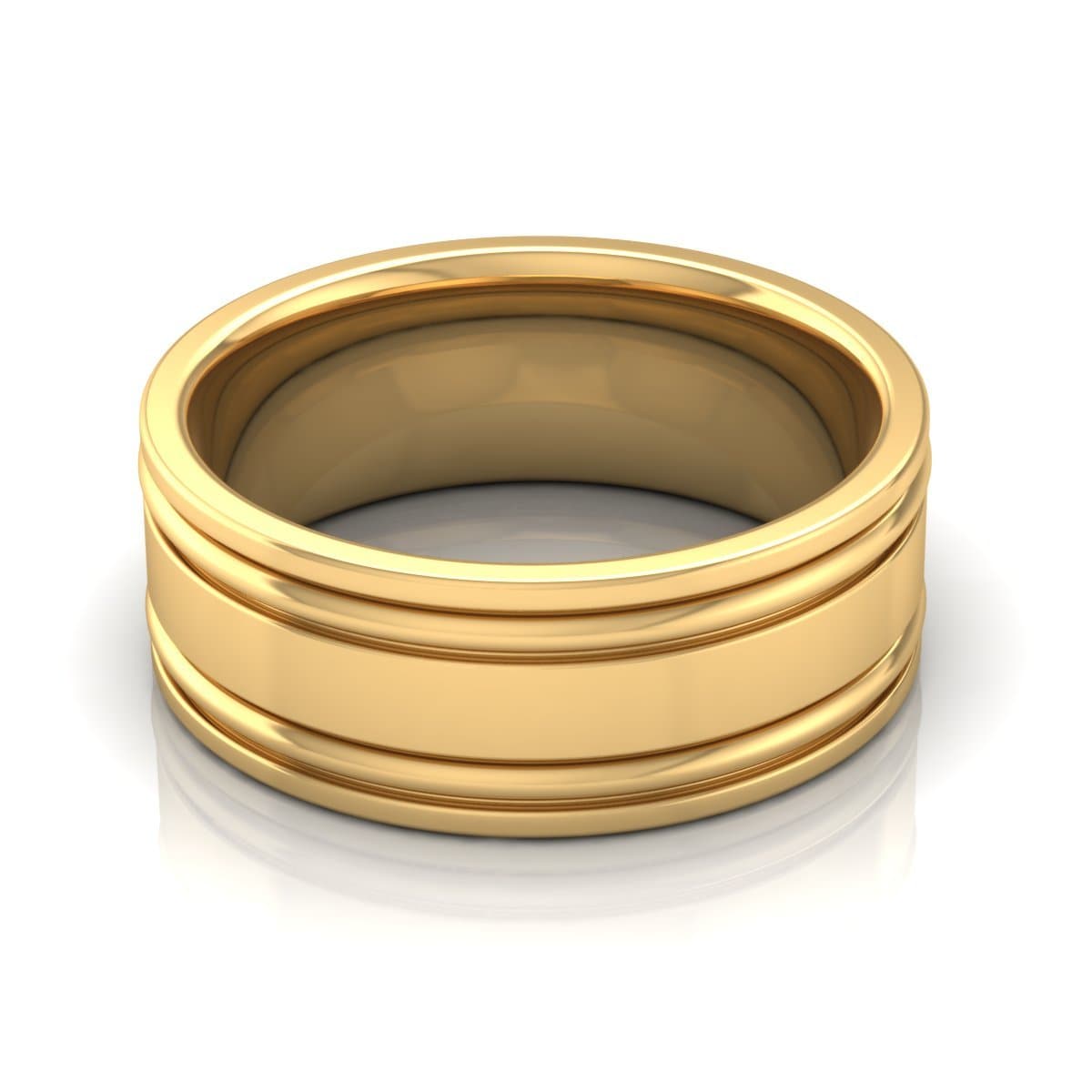 8.0 mm Plain Wedding Band in 14KT, 18KT & Platinum - Primestyle.com