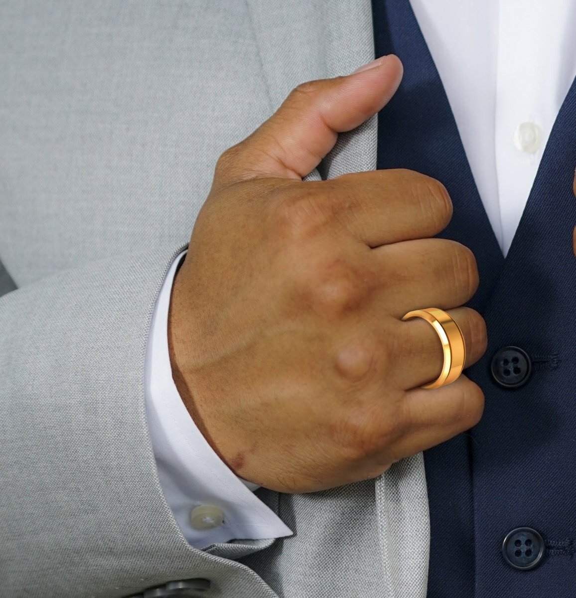 8.0 mm Plain Wedding Band in 14KT, 18KT & Platinum - Primestyle.com