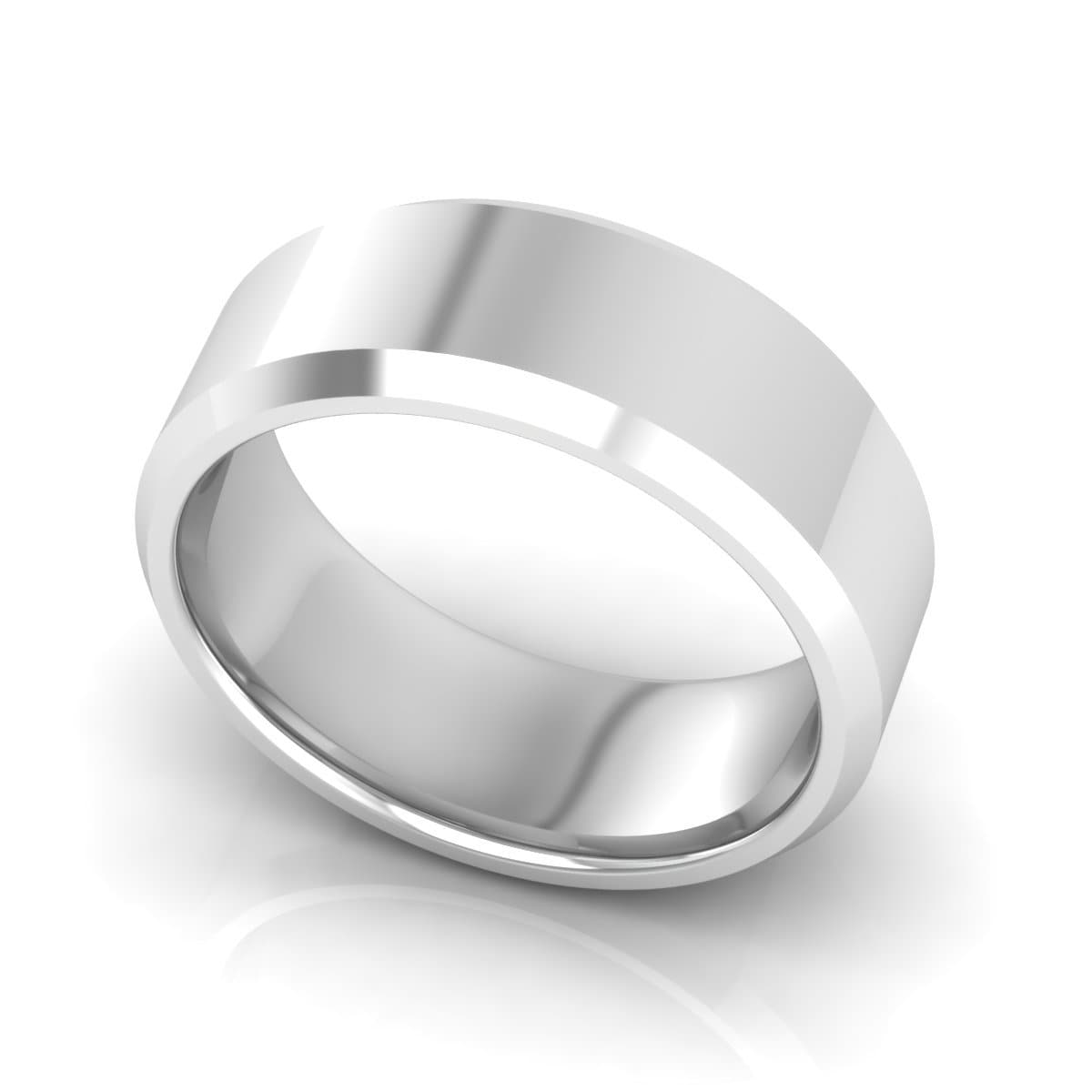 8.0 mm Plain Wedding Band in 14KT, 18KT & Platinum - Primestyle.com