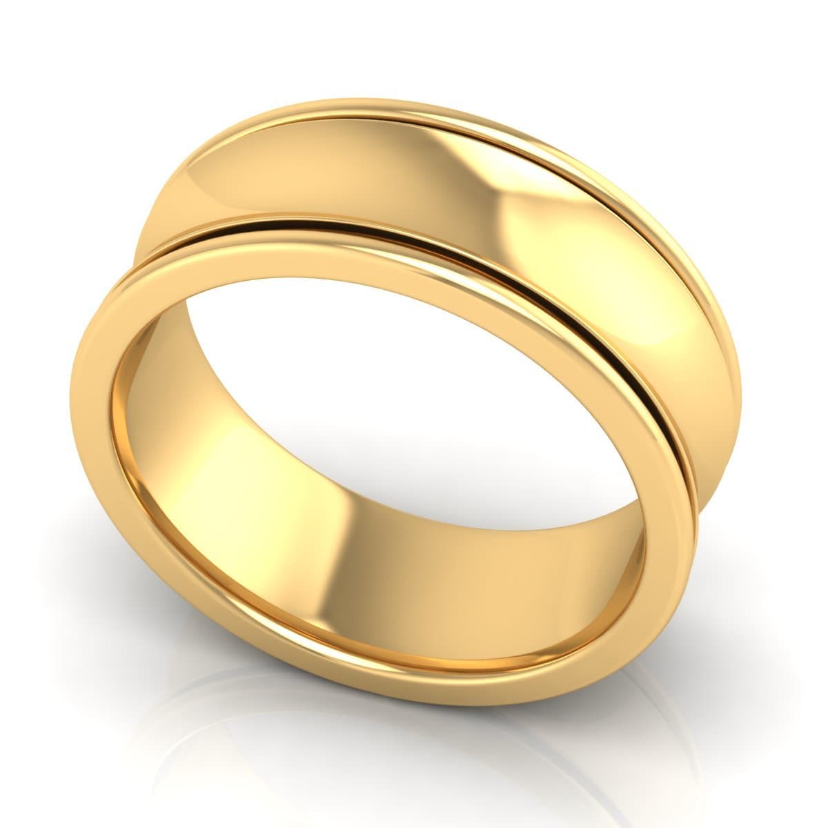 8.0 mm Plain Wedding Band in 14KT, 18KT & Platinum