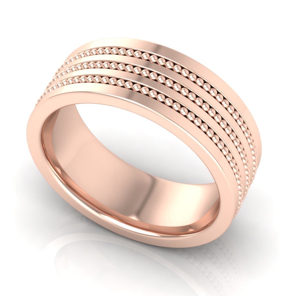 8.0 mm Plain Wedding Band in 14KT, 18KT & Platinum
