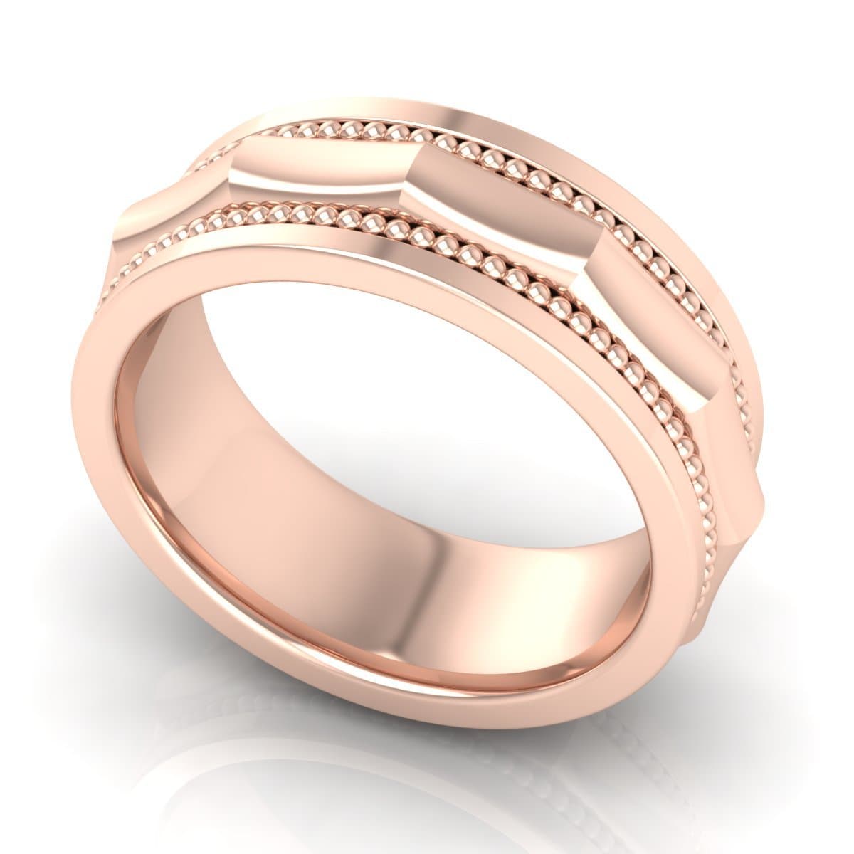 8.0 mm Plain Wedding Band in 14KT, 18KT & Platinum