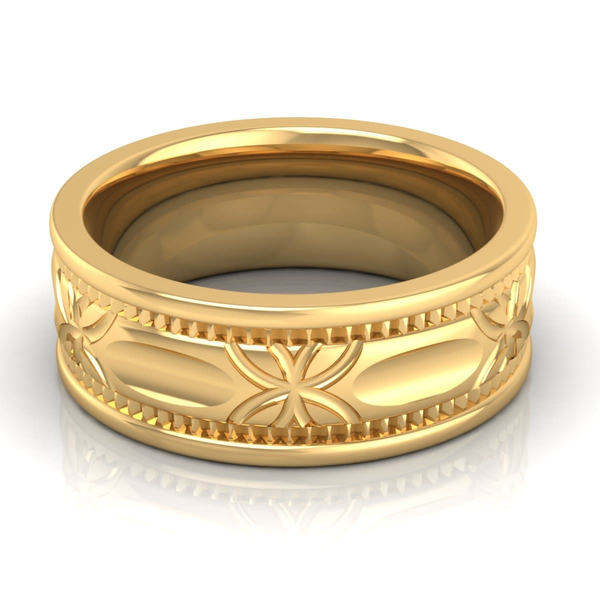 8.0 mm Plain Wedding Band in 14KT, 18KT & Platinum