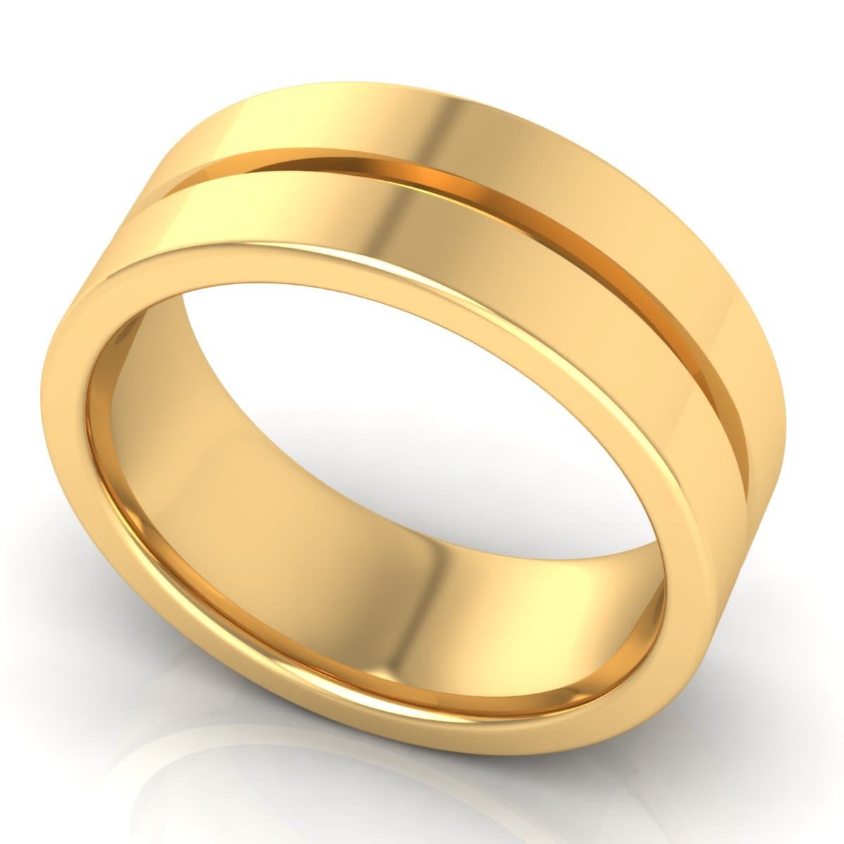 8.0 mm Plain Wedding Band in 14KT, 18KT & Platinum - Primestyle.com