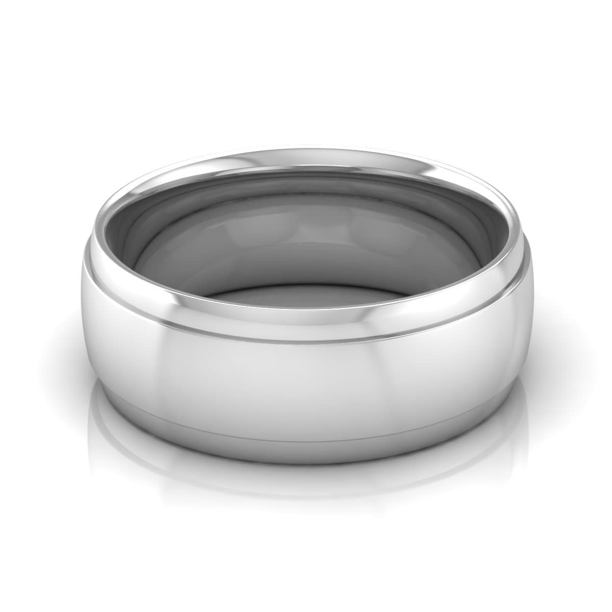 8.0 mm Plain Wedding Band in 14KT, 18KT & Platinum - Primestyle.com