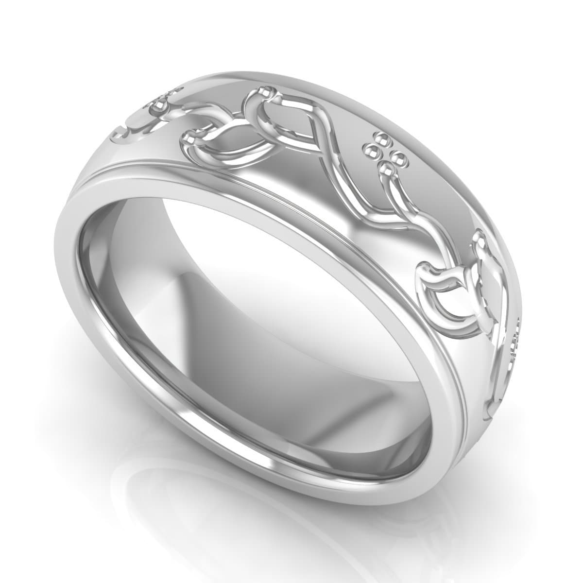 8.0 mm Plain Wedding Band in 14KT, 18KT & Platinum