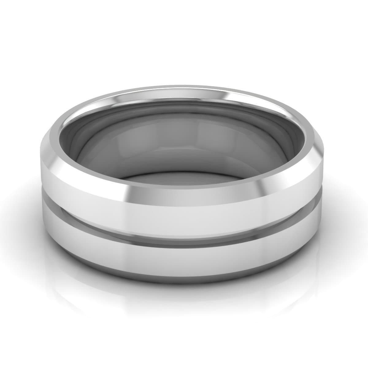 8.0 mm Plain Wedding Band in 14KT, 18KT & Platinum - Primestyle.com