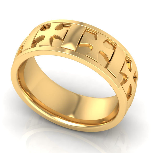 8.0 mm Plain Wedding Band in 14KT, 18KT & Platinum