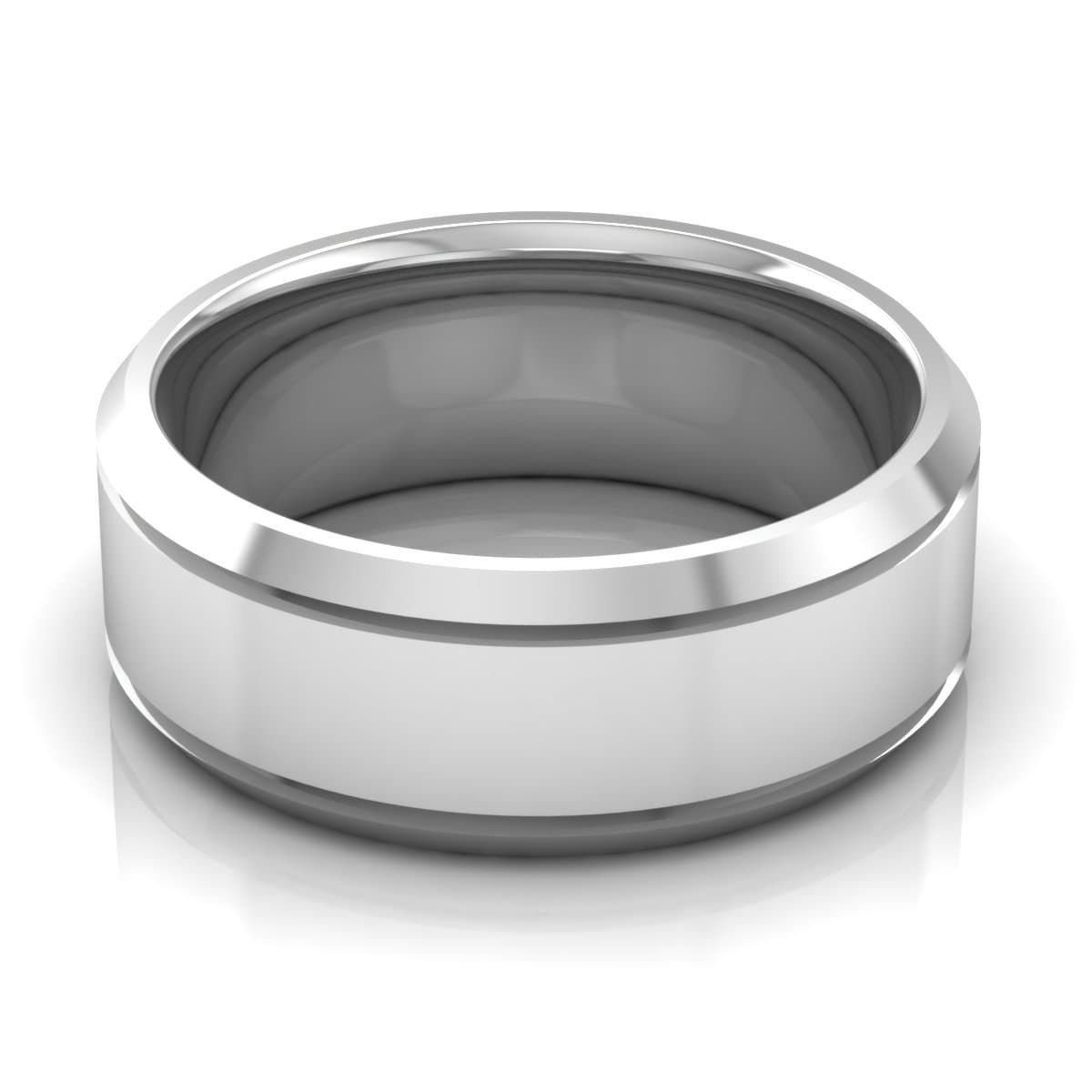 8.0 mm Plain Wedding Band in 14KT, 18KT & Platinum - Primestyle.com