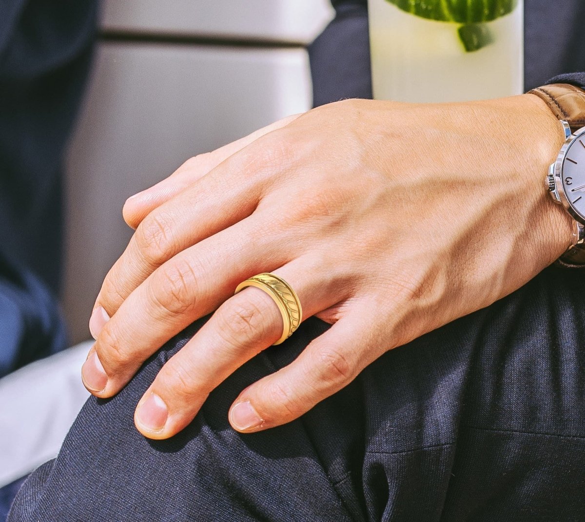 8.0 mm Plain Wedding Band in 14KT, 18KT & Platinum