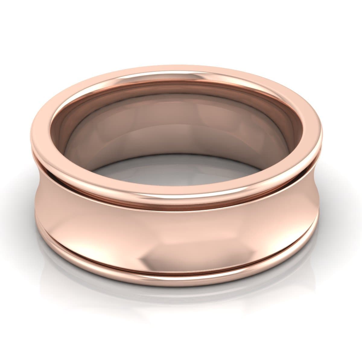 8.0 mm Plain Wedding Band in 14KT, 18KT & Platinum - Primestyle.com