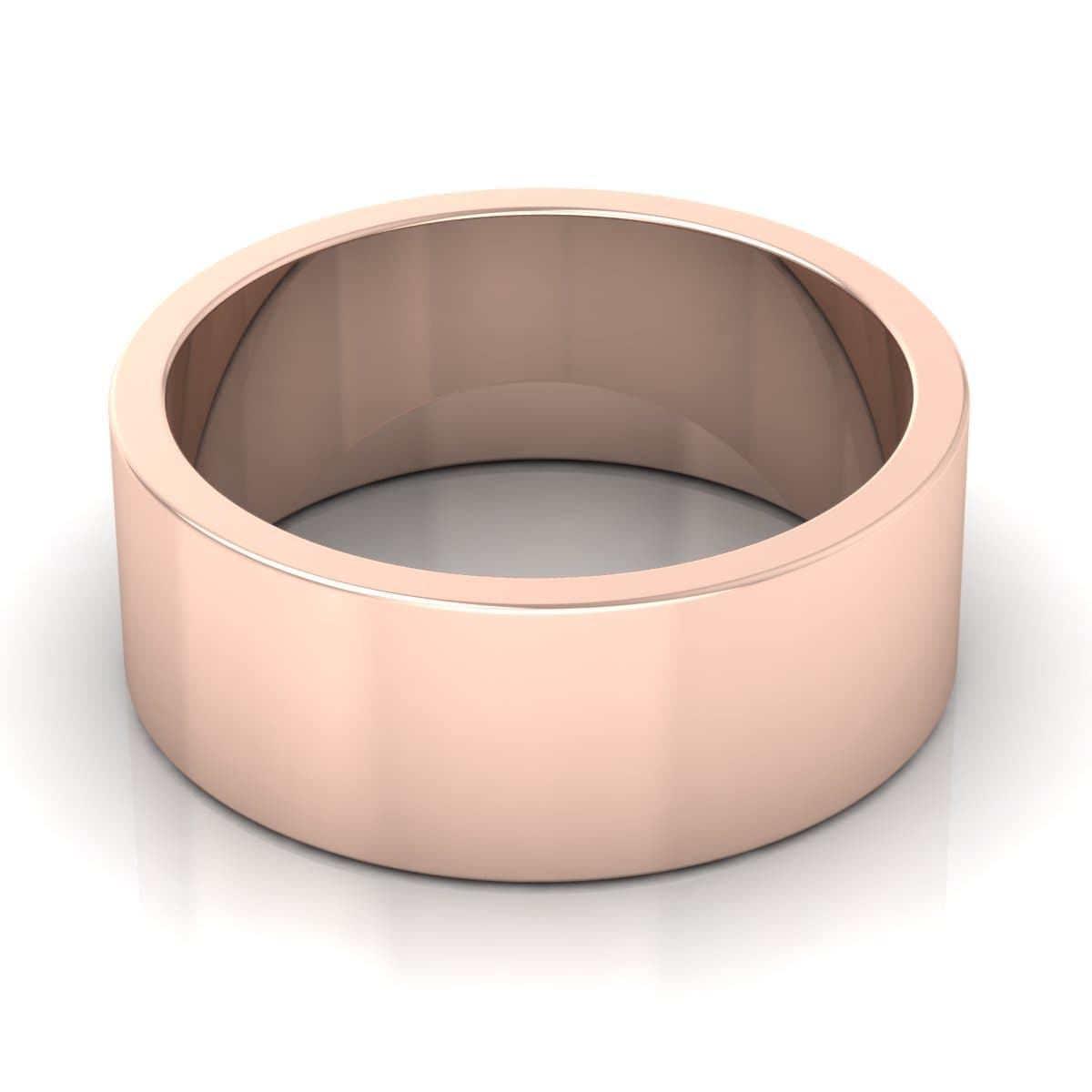 8.0 mm Plain Wedding Band in 14KT, 18KT & Platinum - Primestyle.com