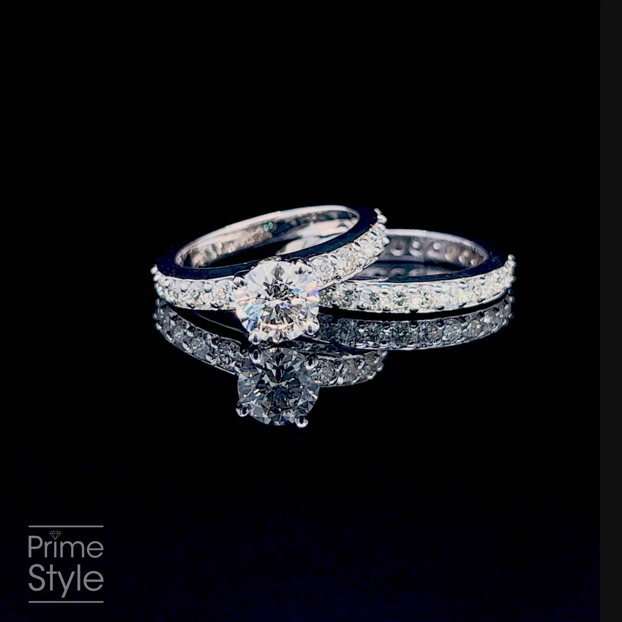 VIP 2.80 CT Round Cut Diamond Bridal Set 14 KT White Gold