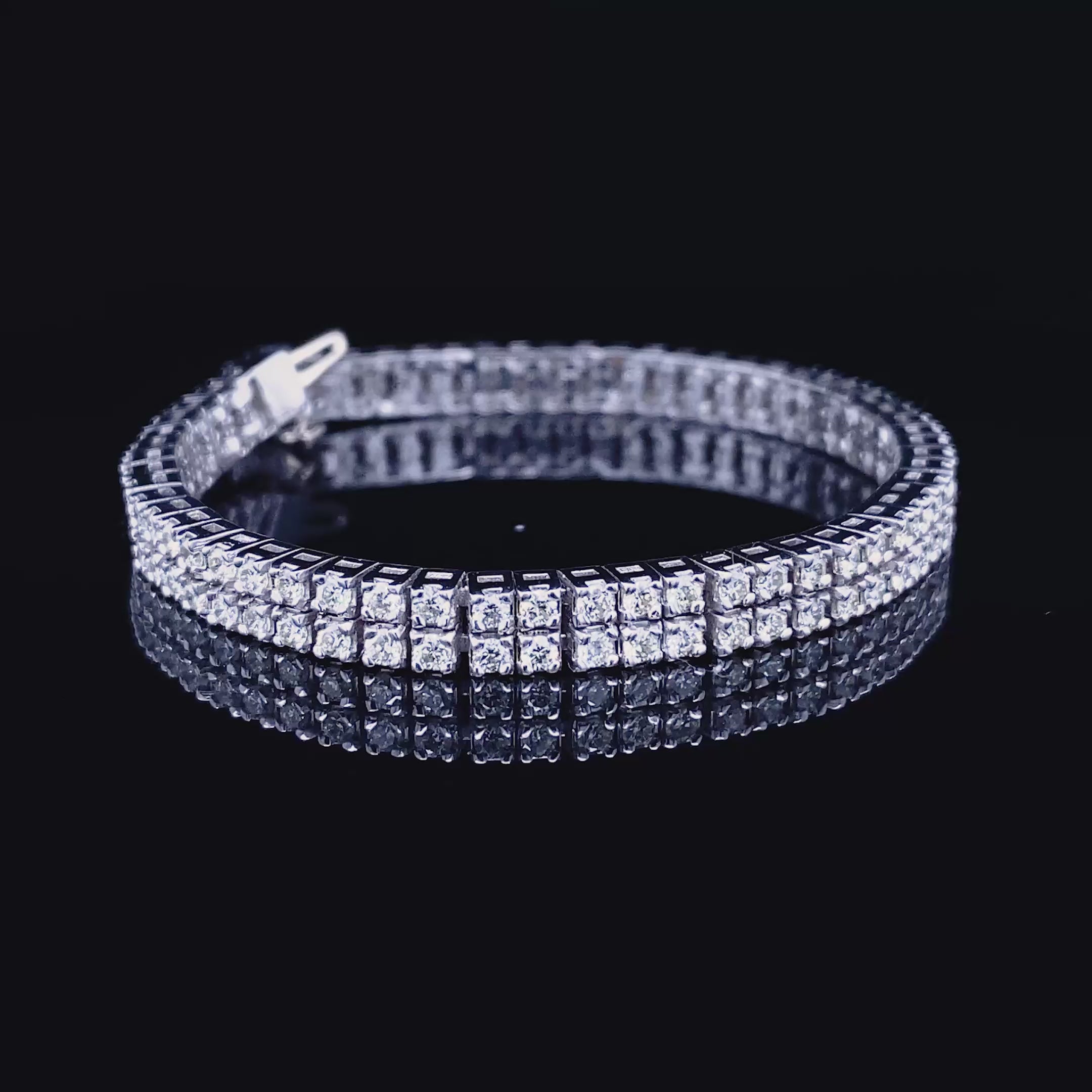 Blissful 4.10CT Round Cut Diamond Tennis Bracelet in Platinum